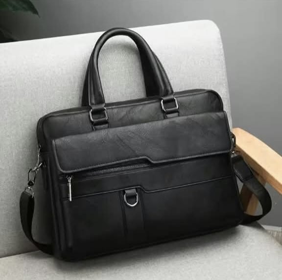 (Black) Premium Artificial Leather Bag 16"/12"/4"  ....(Code 609) ঢাকা সিটিতে ৭০, বাইরে ১৩০ টাকা কুরিয়ার চার্জ প্রযোজ্য